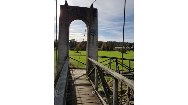 (4) Suspension Bridge at Monteviot looking south towards Jerdonfield